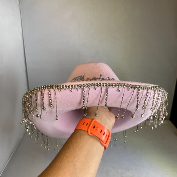 Juicy Couture Rare Pink Rhinestone  Western Cowboy Hat - Picture 6 of 6